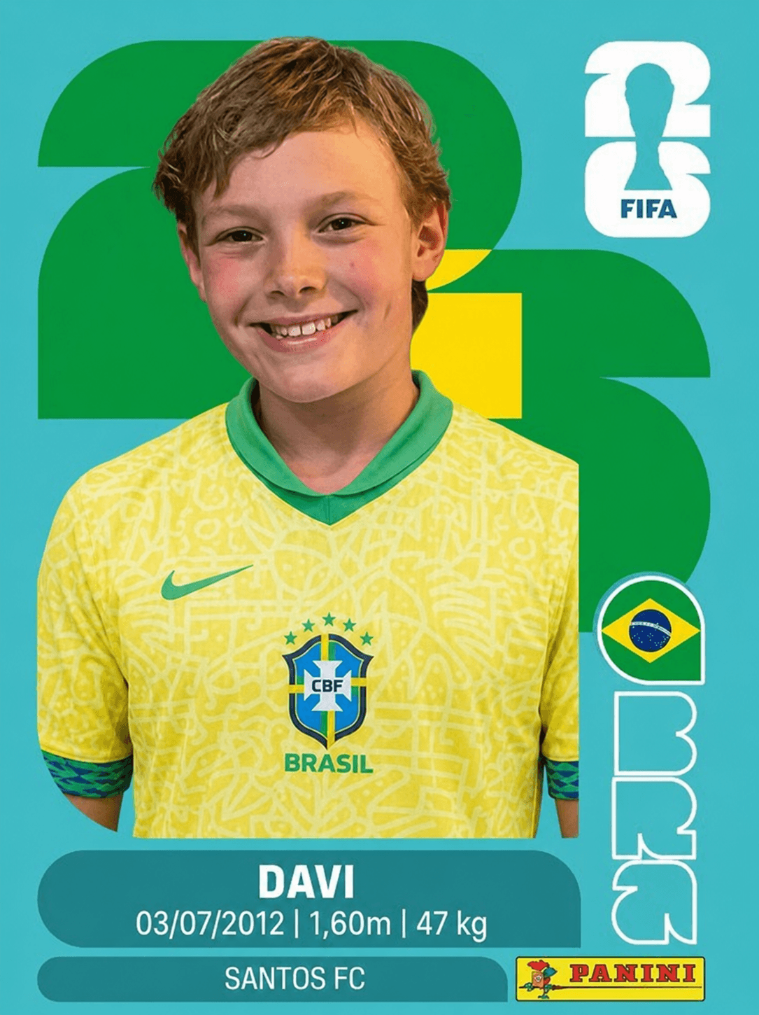 Exemplo de figurinha personalizada da Copa do Mundo 2026